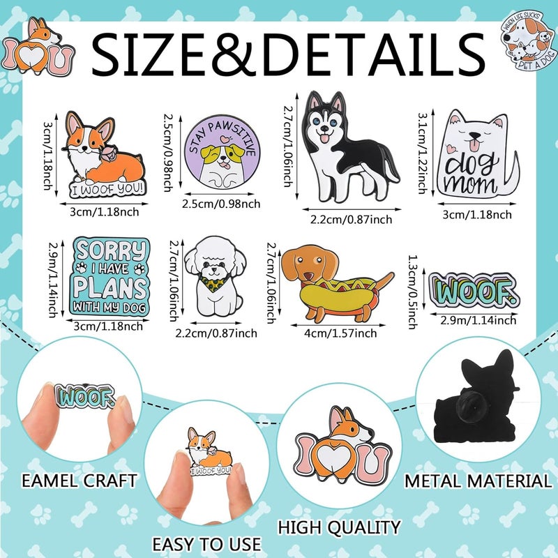 CraftyDream 40 Pcs Dog Enamel Pins for Backpacks Funny Pet Dog Lapel Pins Lovely Cute Brooch for Women Men Lovers Clothes Bags Accessories Gifts - Image 2